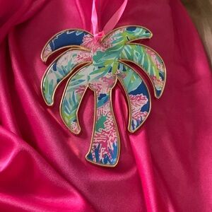 Lilly Pulitzer FAN CLUB ORNAMENT Christmas Holiday Palm Tree
